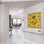 Interior Lighting Naples Bright Interior Lighting Inside The Naples Highrise Residence With White Tile Floor And Yellow Canvas Painting On Wall Interior Amusing Interior Decorating Apartment With Colourful Furnishings