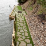 Stone Riverside Mixed Fabulous Stone Riverside Pathway Design Mixed Green Lawn Beautified With Cool Rivel Spheres And Natural View Garden  Home Garden Decoration For Riverside Courtyard Home Design 