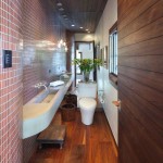 Long Narrow With Inspiring Long Narrow Bathroom Coupled With Round Wood Basket And Square Shaped Sink Decorated Glass Vase Bathroom Small Bathroom Interior Ideas To Conceal The Lack Of Space