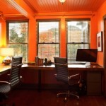 Shared Office Wood Modern Shared Office Design On Wood Flooring Ideas Completed Swivel Chairs And Floating Computer Desk Office  Home Office Interior For More Comfortable Working Times 