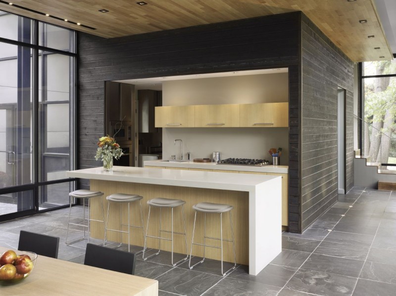 Grey Chairs Brown Several Grey Chairs Also Soft Brown Woode Kitchen Island Architecture Chic Contemporary Home That You Must Love