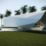 Contemporary Architecture Wave Sleek Contemporary Architecture Of The Wave Beach House In Pure White With Modern Courtyard Green Lawn And Coconut Trees Architecture  Modern Home Architecture With Futuristic Design 
