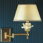 Wall Lamp Gold Stylish Wall Lamp Design With Gold Stick And Floral Themed Decor Added Under The Classic Style Shading Living Room Amazing Lighting Design For Fascinating Living Room