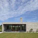 Grey Colored From Tall Grey Colored Chimney Made From Concrete Blocks Architecture Cozy Villa Design With Contemporary Design To Make You Contented 