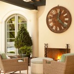 Patio With And Traditional Patio With Rattan Chairs And Round Coffee Table In Bonesteel Trout Hall Interior Design Add With Old Clock Decoration Colorful Home Decor With Various Colors And Patterns
