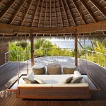 Lounger Facing Table White Lounger Facing Bamboo Coffe Table At The W Retreat And Spa In Maldives Architecture  Wooden Building Set In Spectacular Maldives Resort 