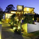 House Architecture Modern Captivating House Architecture Design Feat Modern Landscape Lighting Idea And Concrete Front Fence Exterior  Landscape Lighting Ideas For Beautiful Exterior Design 