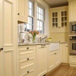 Cream Kitchen And Charming Cream Kitchen Cabinet Color And Contemporary White Farmhouse Sink Design Plus Wall Microwave Over Oven Idea Kitchen Charming Cabinet Colors Making Over Kitchen In Short Time