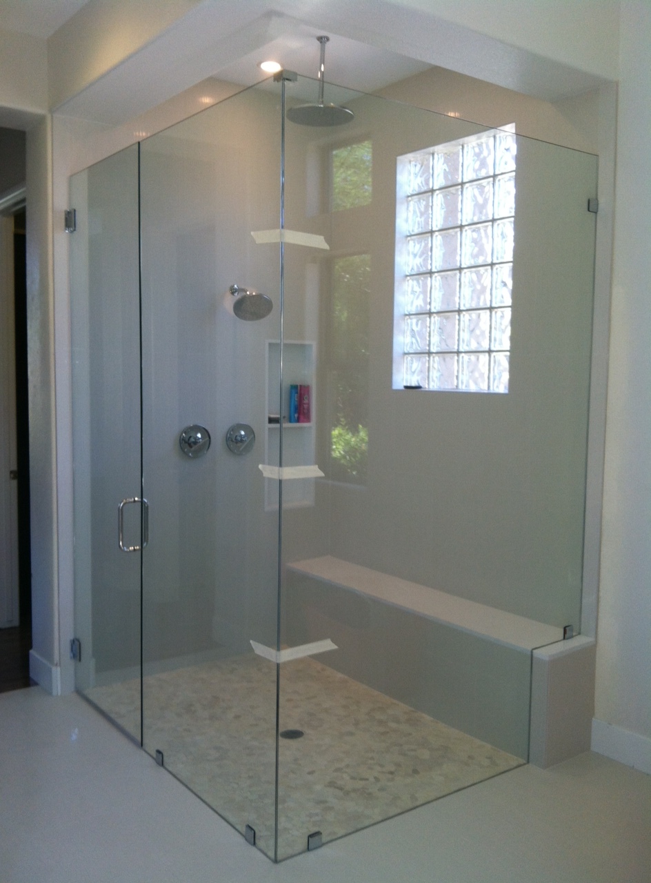 Beam Shower With Minimalist Beam Shower Room Designed With Frameless Shower Doors Also White Ceiling Recessed Light Bathroom Frameless Shower Doors Perform Gorgeous Design