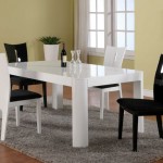 Black And Furniture Modern Black And White Dining Furniture Set Plus Cozy Gray Shag Rug Feat Pale Yellow Wall Color Idea Dining Room  Delivering The Meaning Togetherness By Enthralling Modern Dining Sets 